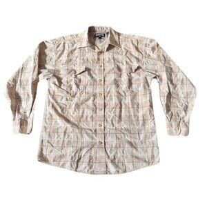 Panhandle Slim Medium Beige Plaid Western Shirt